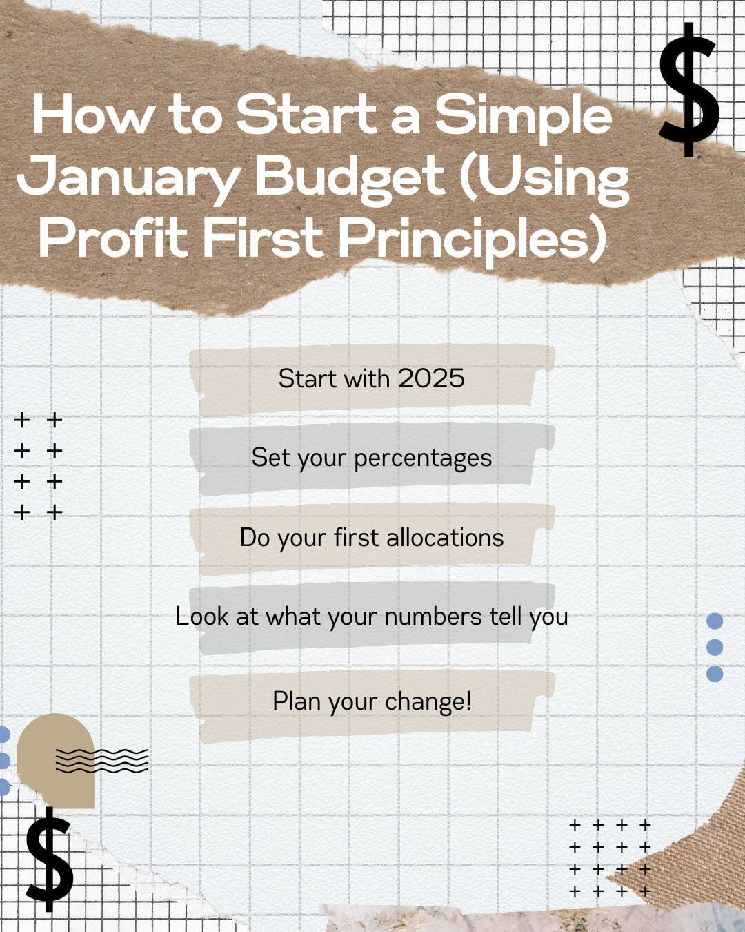 How to Start a Simple January Budget (Using Profit First Principles)
